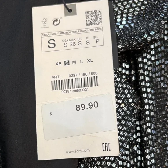 Silver Sequin Blazer Dress with POCKETS - Picture 2 of 3